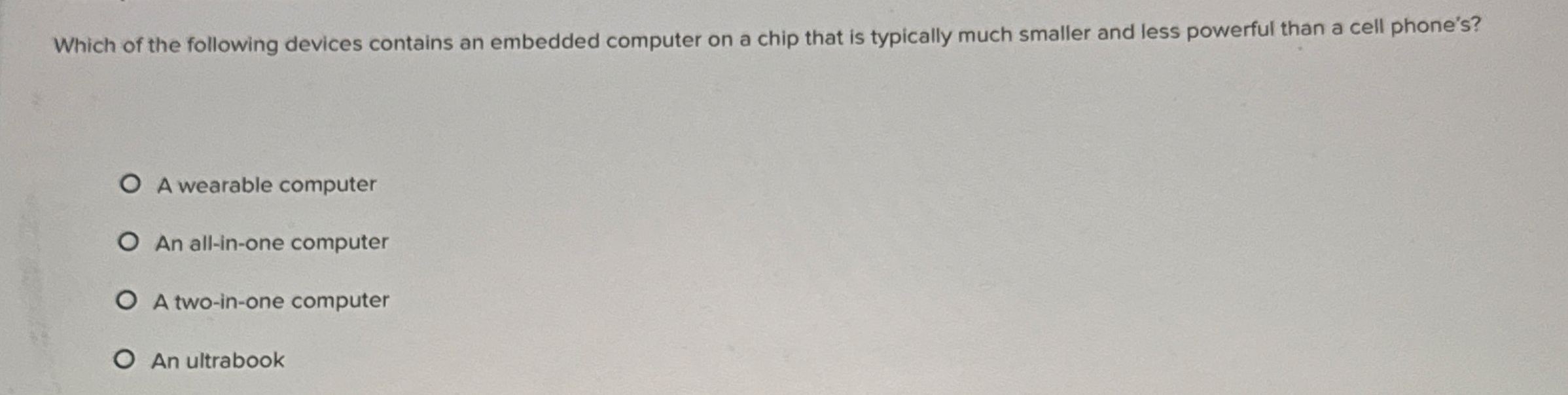 Which of the following devices contains an