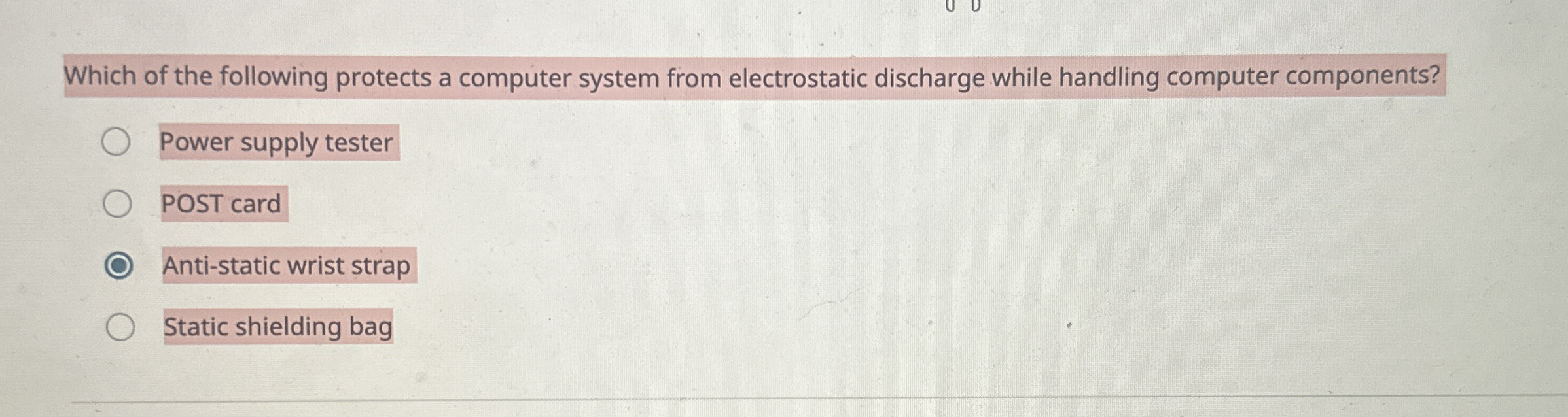 Which of the following protects a computer system