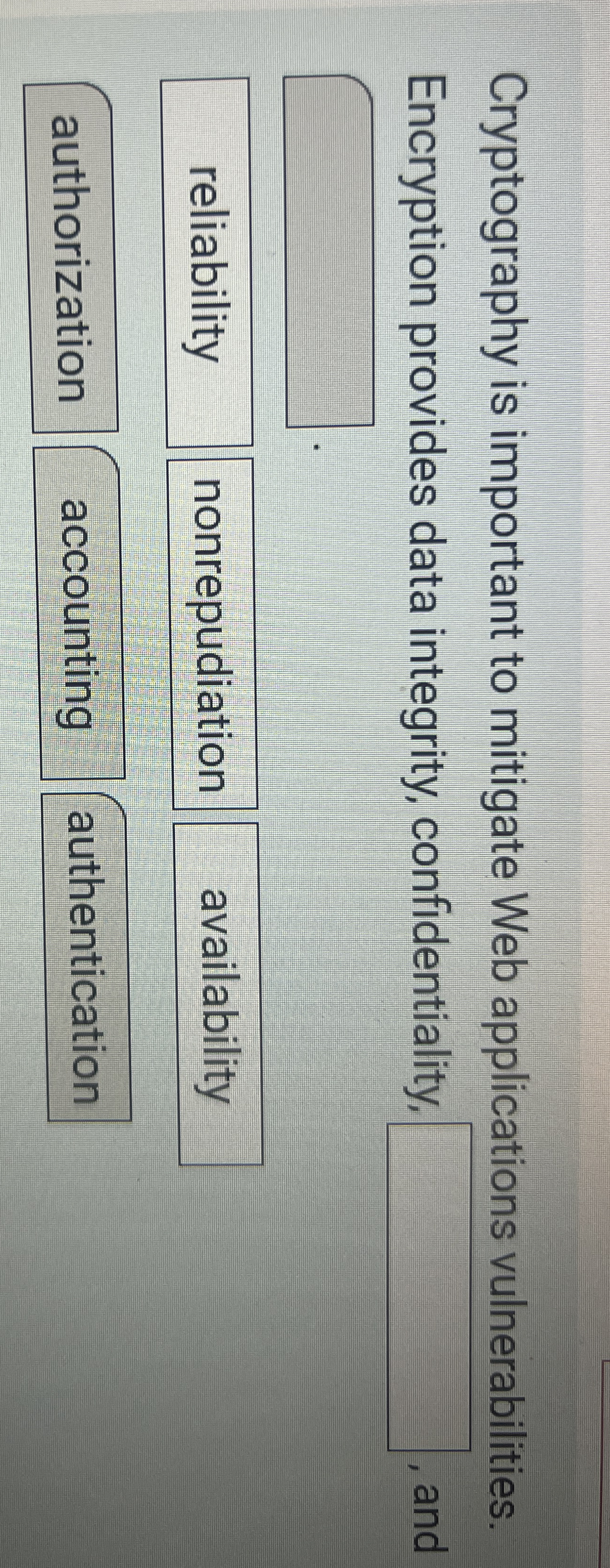 Cryptography is important to mitigate Web