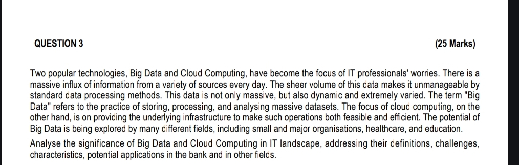 QUESTION 3 ( 2 5 Marks ) Two popular