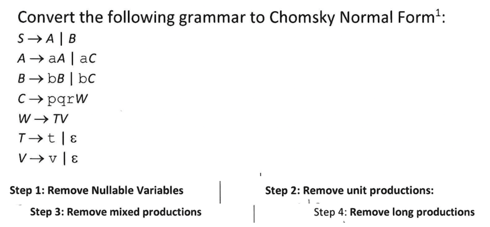 Step 1 : Remove Nullable Variables Step 2 :