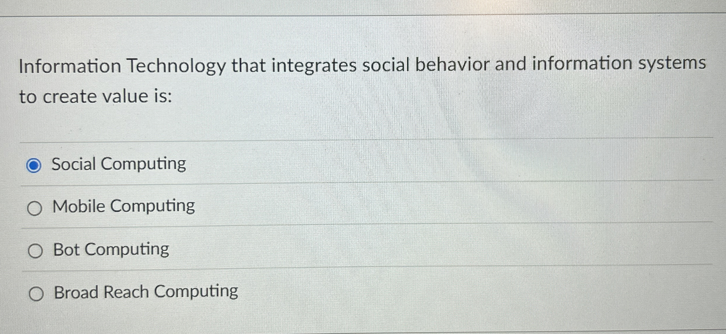 Information Technology that integrates social