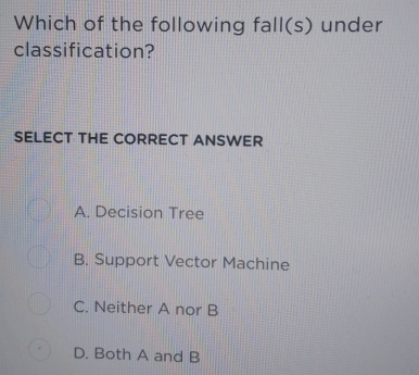 Which of the following fall ( s ) under