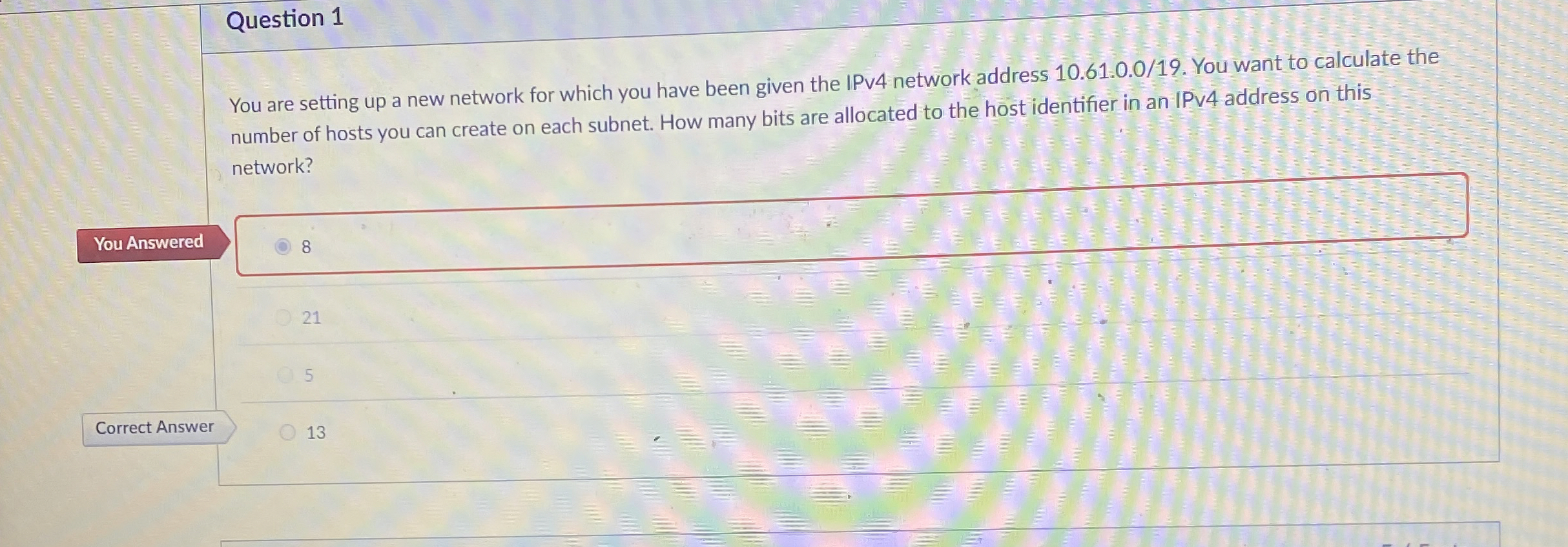 Question 1 You are setting up a new network for