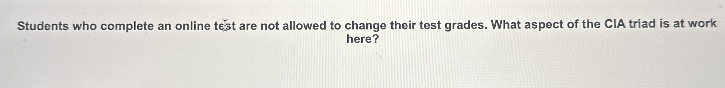 Students who complete an online tefore not