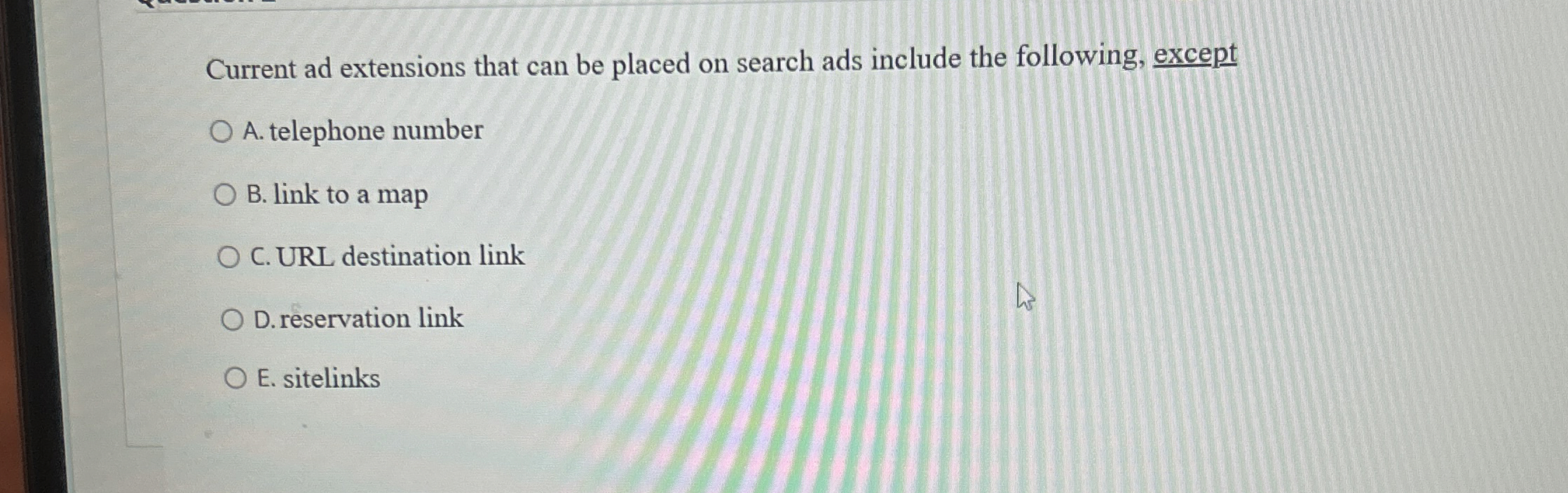 Current ad extensions that can be placed on