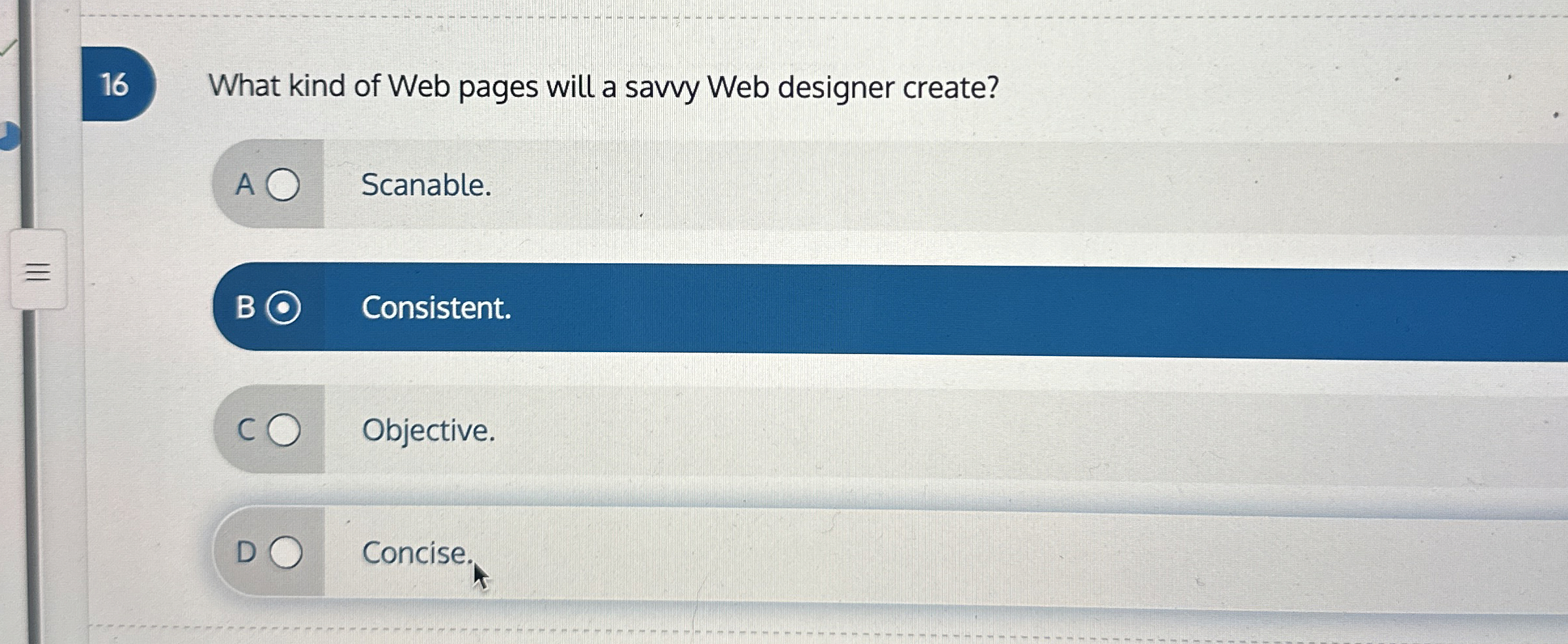 1 6 What kind of Web pages will a savvy Web