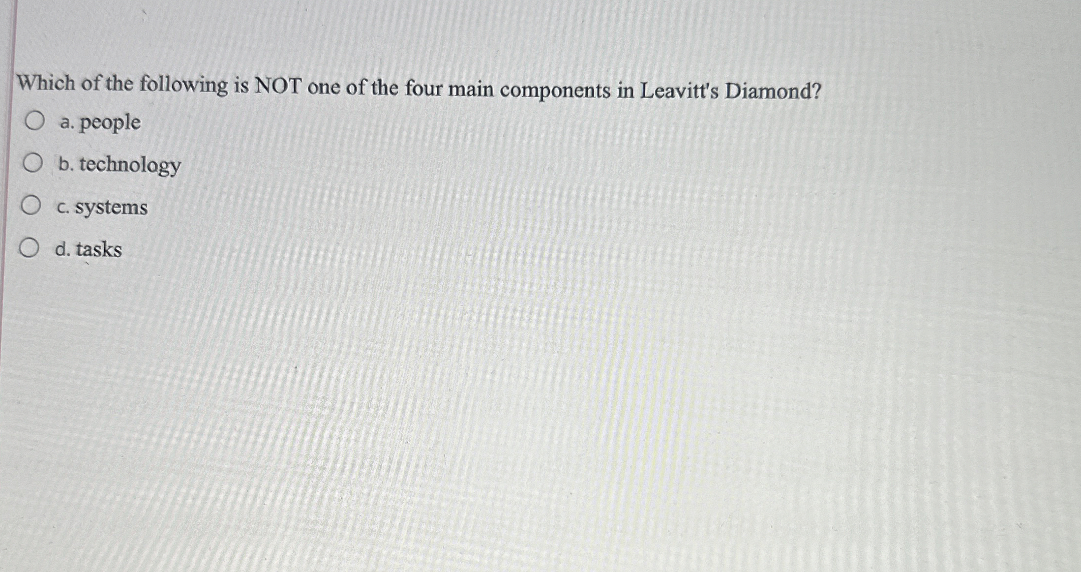 Which of the following is NOT one of the four