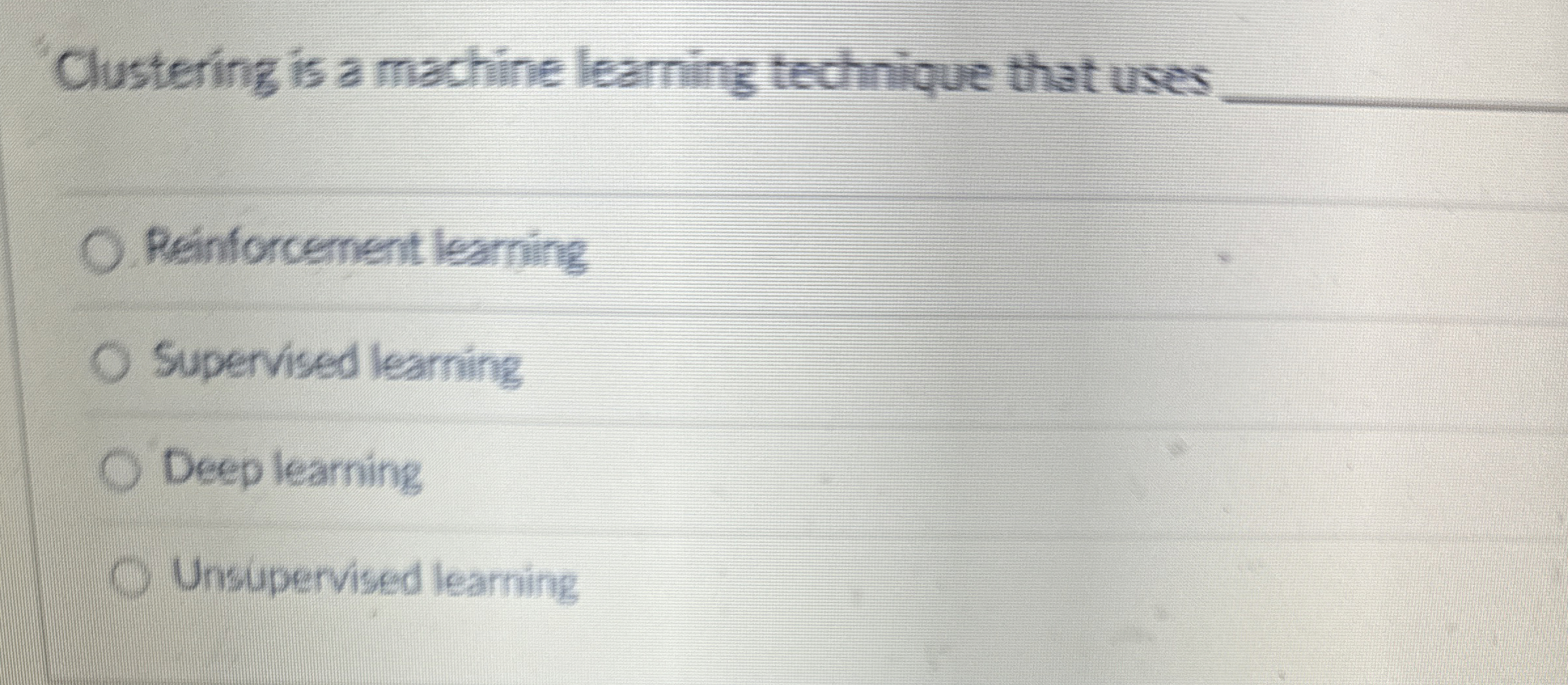 Clustering is a machine learning technique that