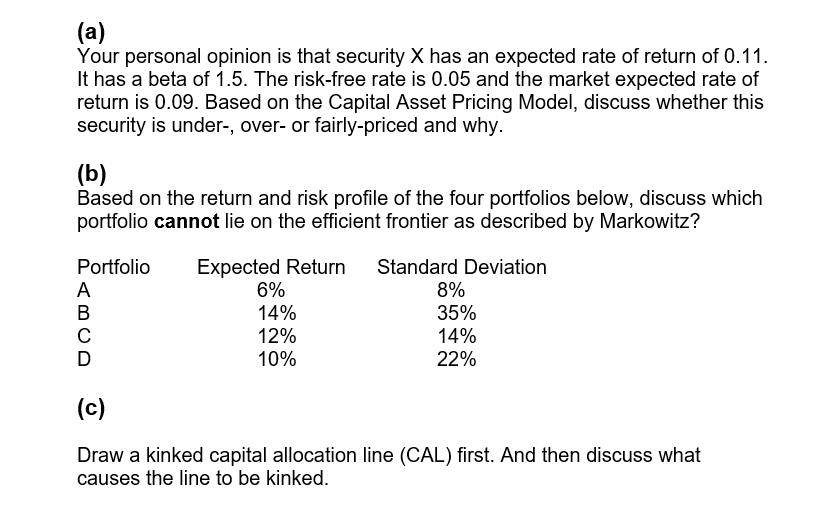 This is my question (a) Your personal opinion is