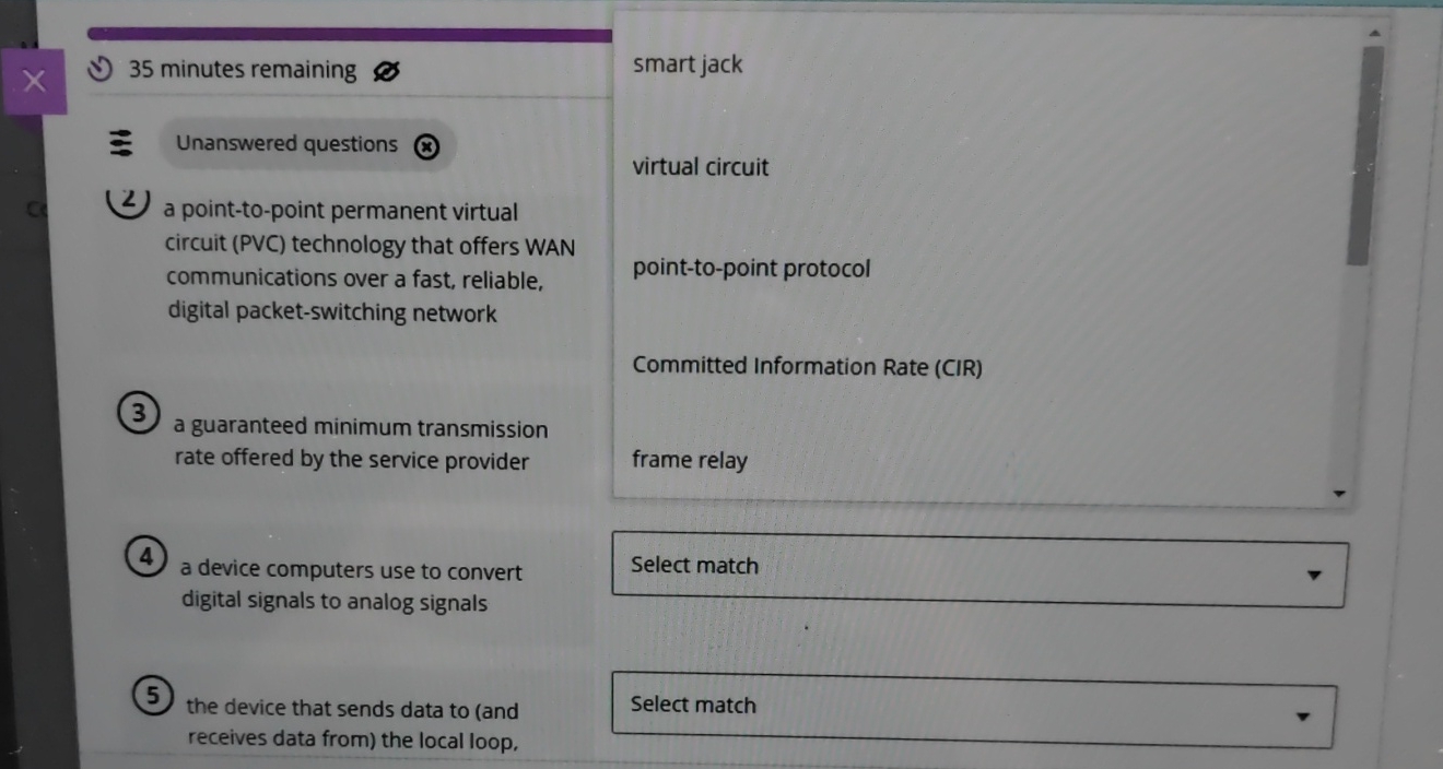 3 5 minutes remaining Unanswered questions ( 2 )