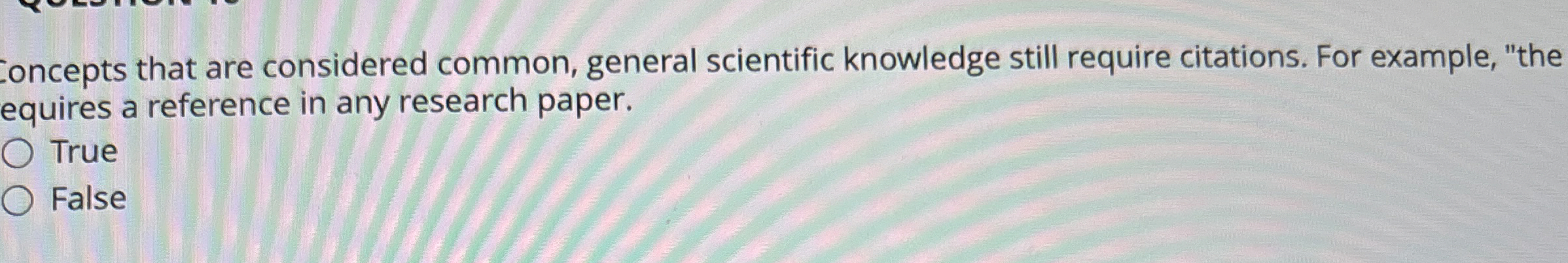 Concepts that are considered common, general