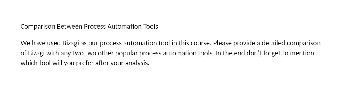 Comparison Between Process Automation Tools We