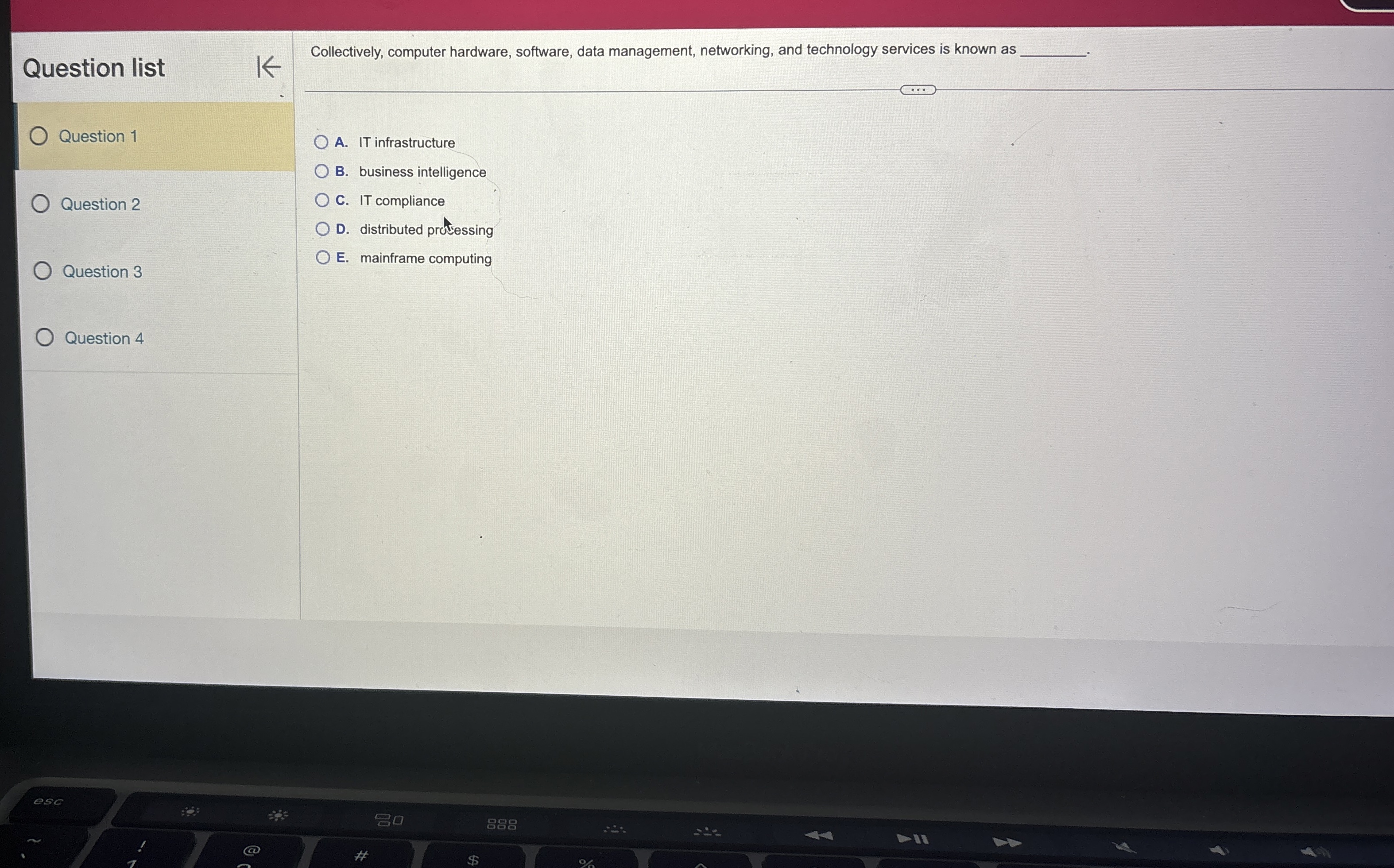 Collectively, computer hardware, software, data