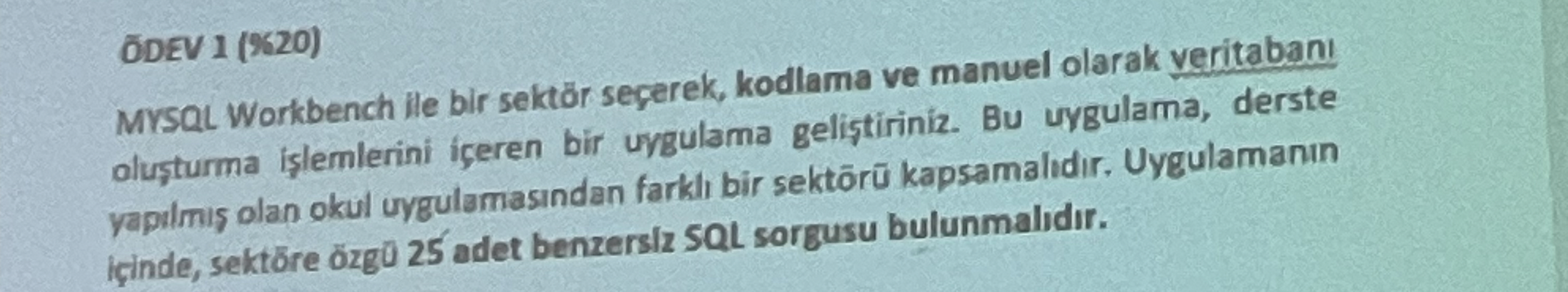 DEV 1 ( % 2 0 ) MYSQL Workbench ile bir sekt r se