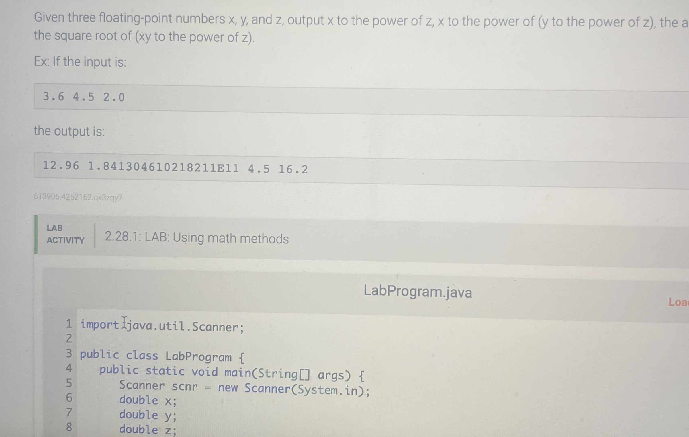 Given three floating - point numbers x , y , and