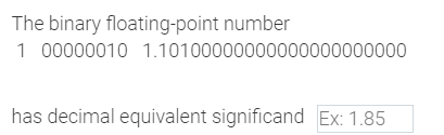 The binary floating - point number 1 0 0 0 0 0 0