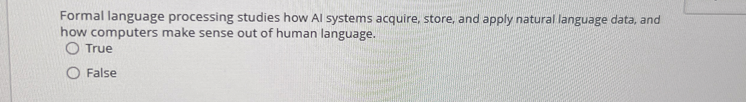 Formal language processing studies how Al systems