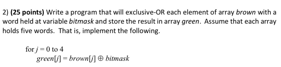 in cortex M 4 Write a program that will exclusive