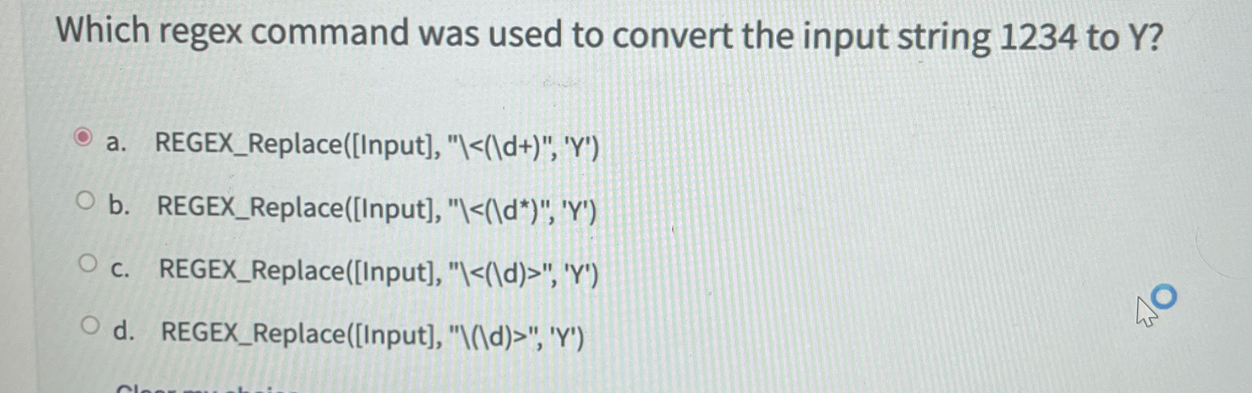 Which regex command was used to convert the input