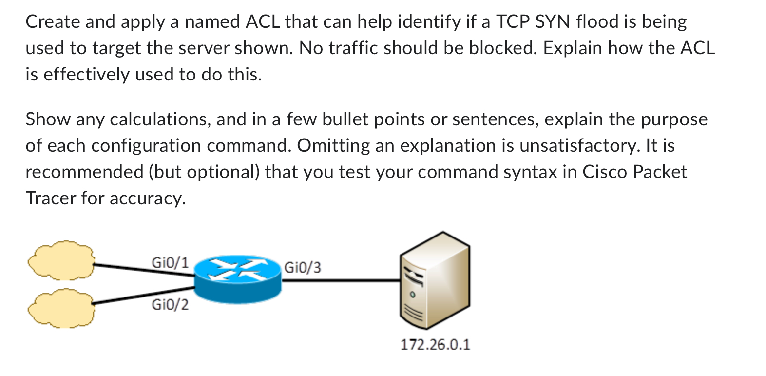Create and apply a named ACL that can help
