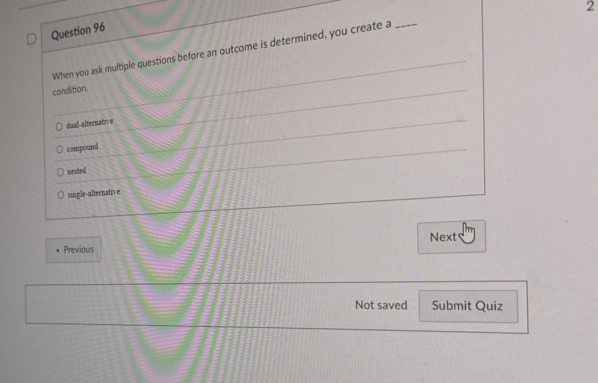 Question 9 6 When you ask multiple questions