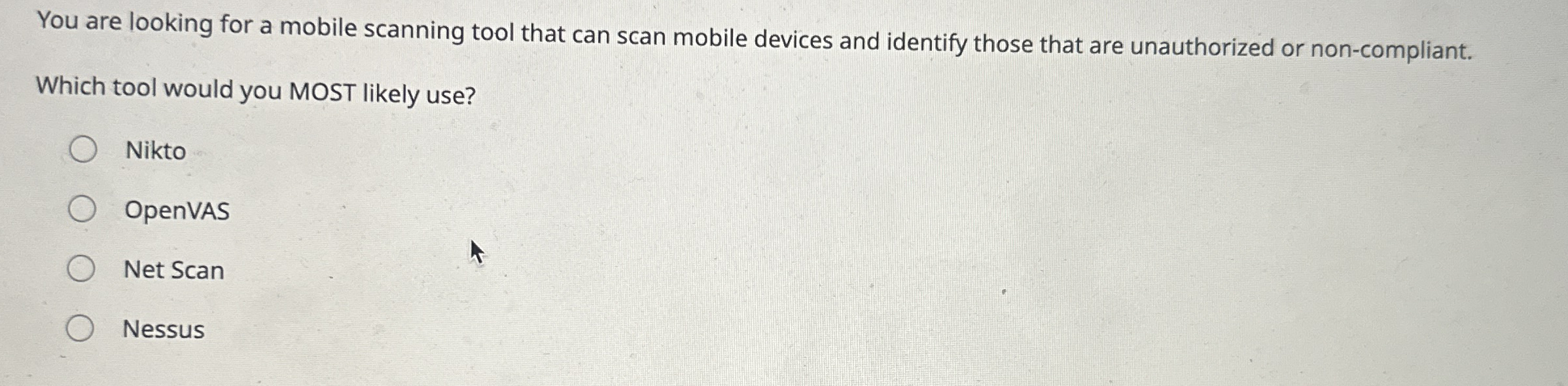 You are looking for a mobile scanning tool that