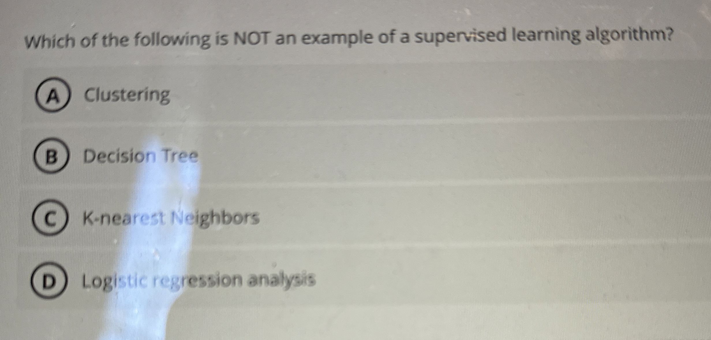 Which of the following is NOT an example of a