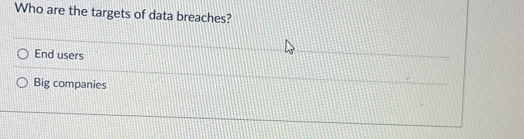 Who are the targets of data breaches? End users