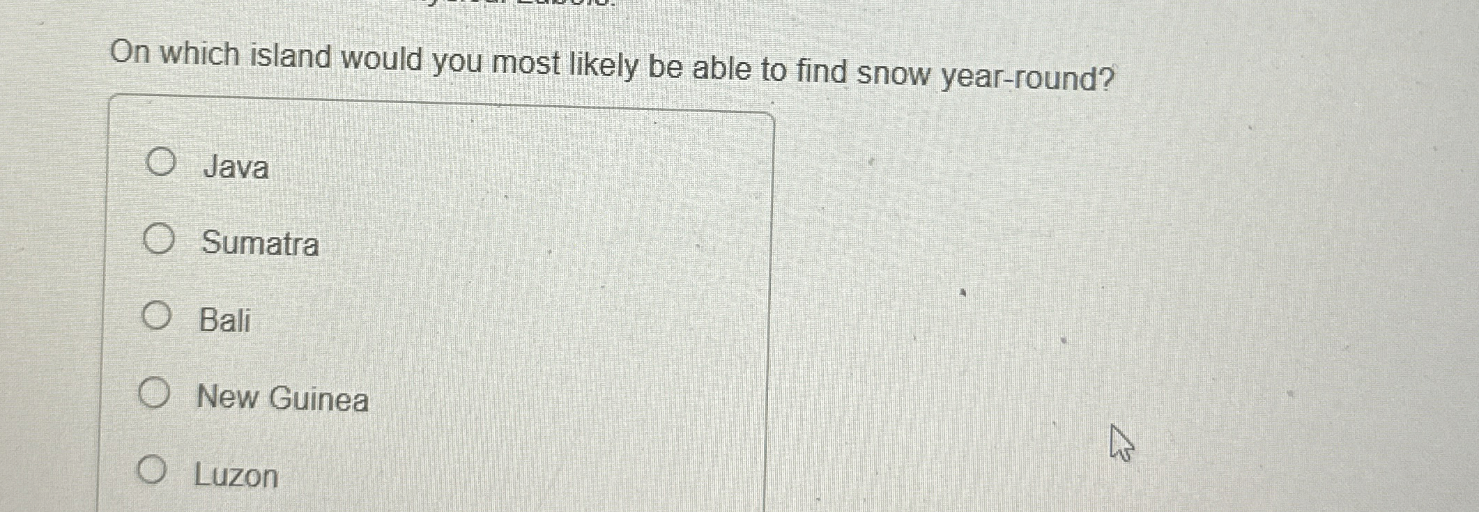 On which island would you most likely be able to