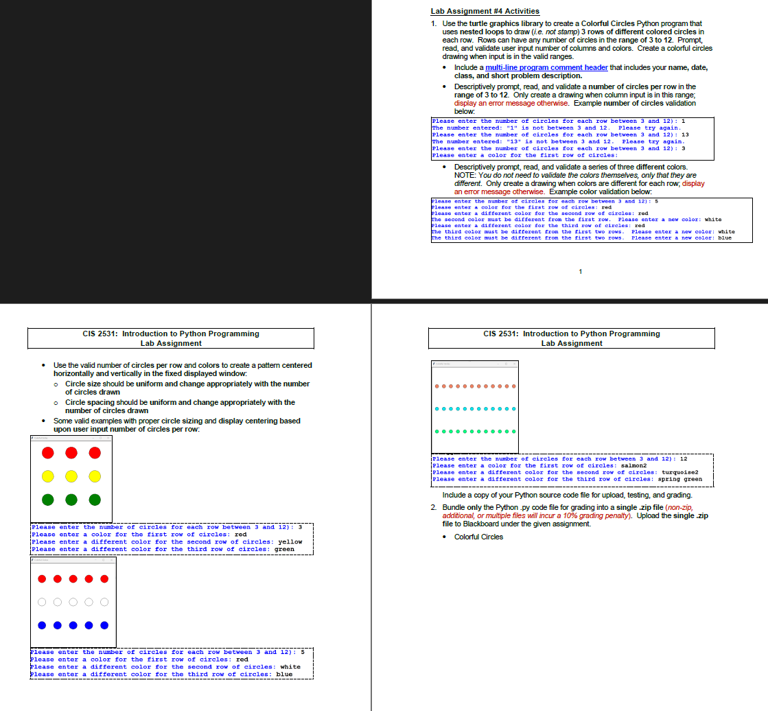 COLORFUL CIRCLES - Do not use functions as a part