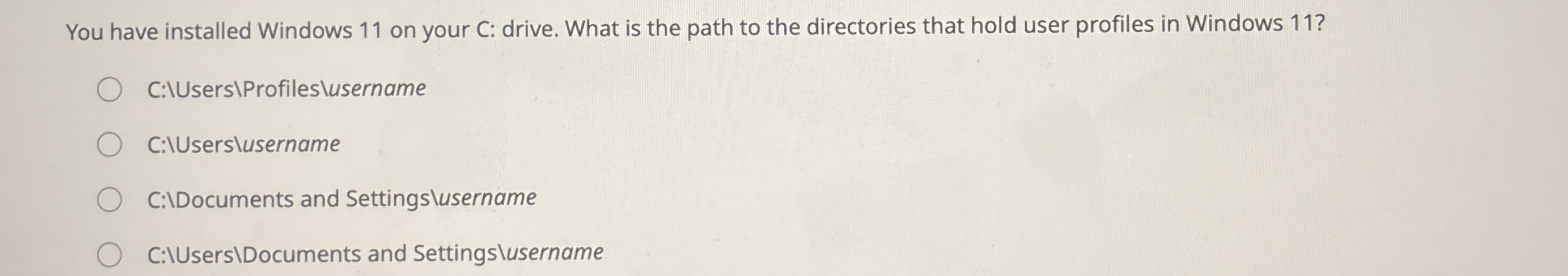 You have installed Windows 1 1 on your C : drive.
