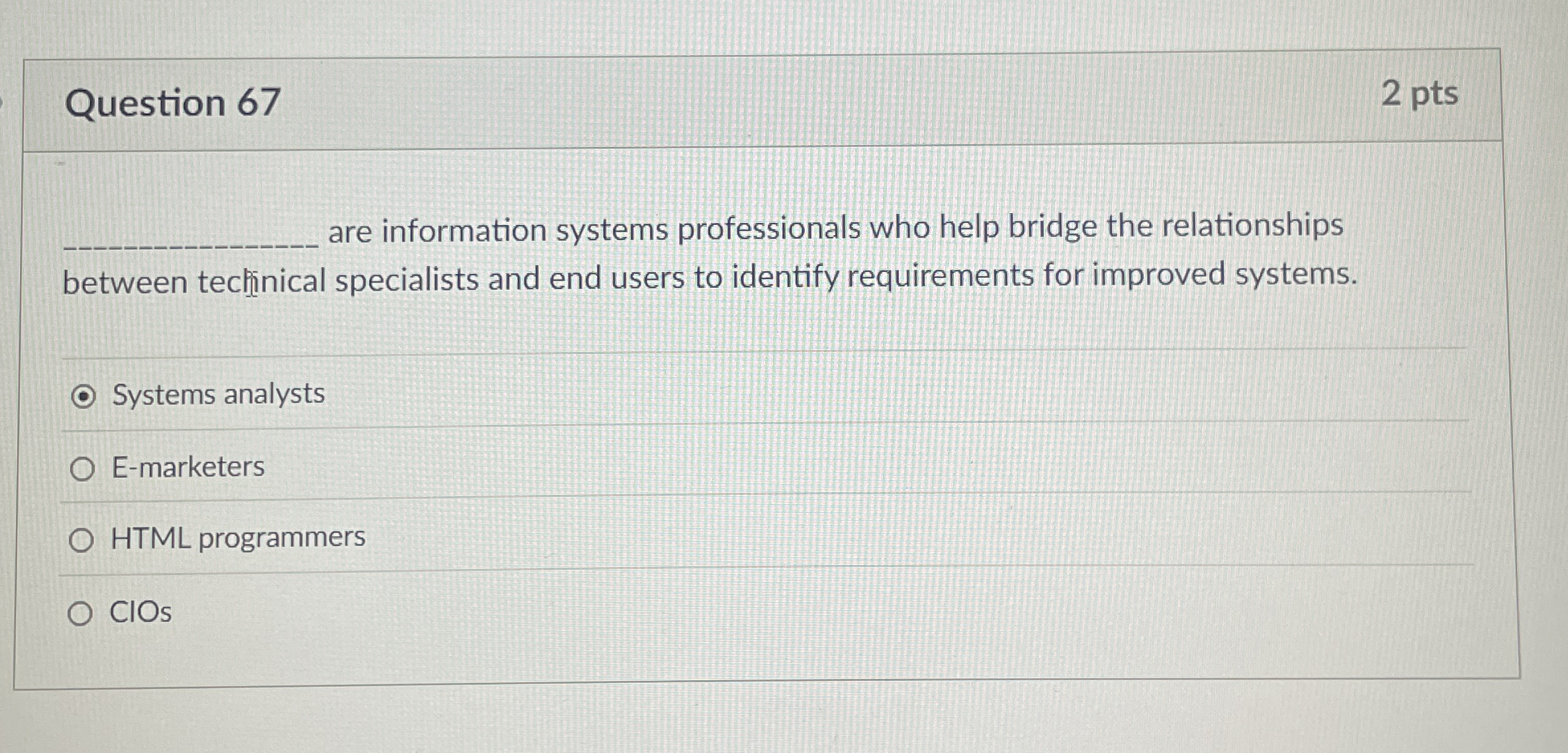 Question 6 7 are information systems