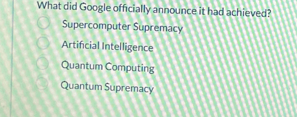 What did Google officially announce it had