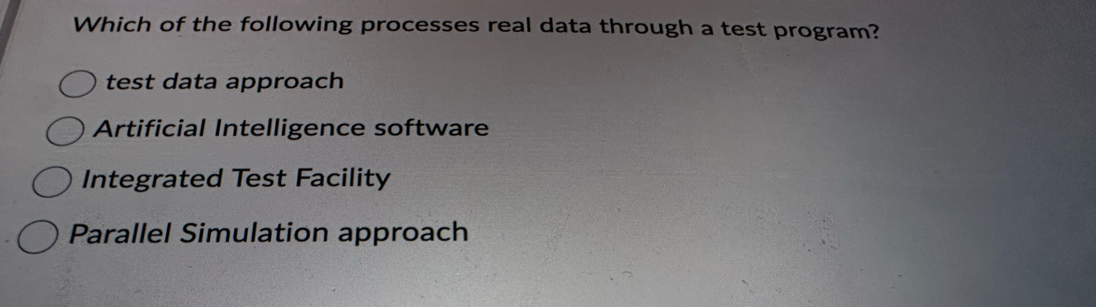 Which of the following processes real data