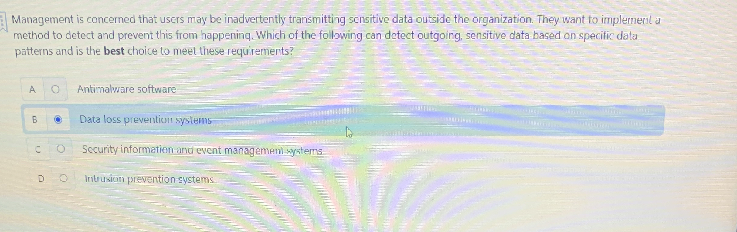 Management is concerned that users may be