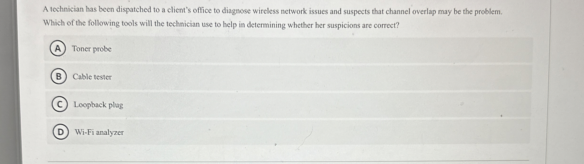A technician has been dispatched to a client's