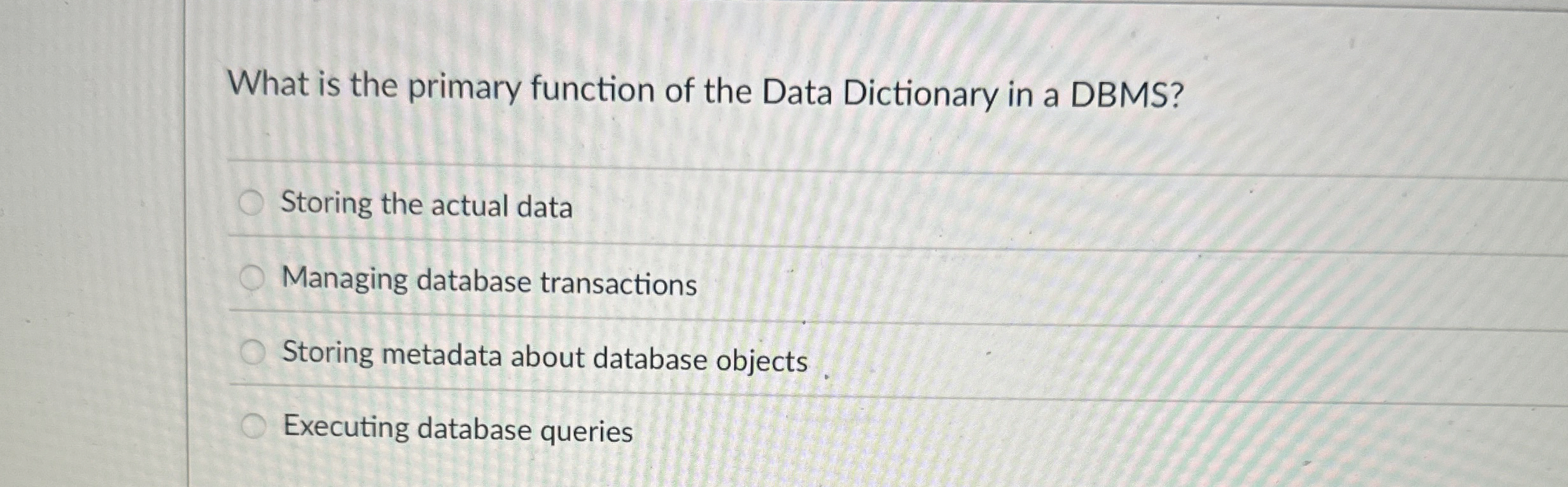 What is the primary function of the Data