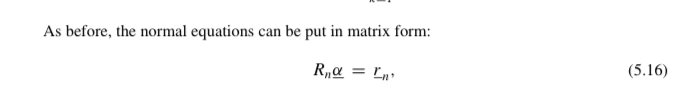 As before, the normal equations can be put in