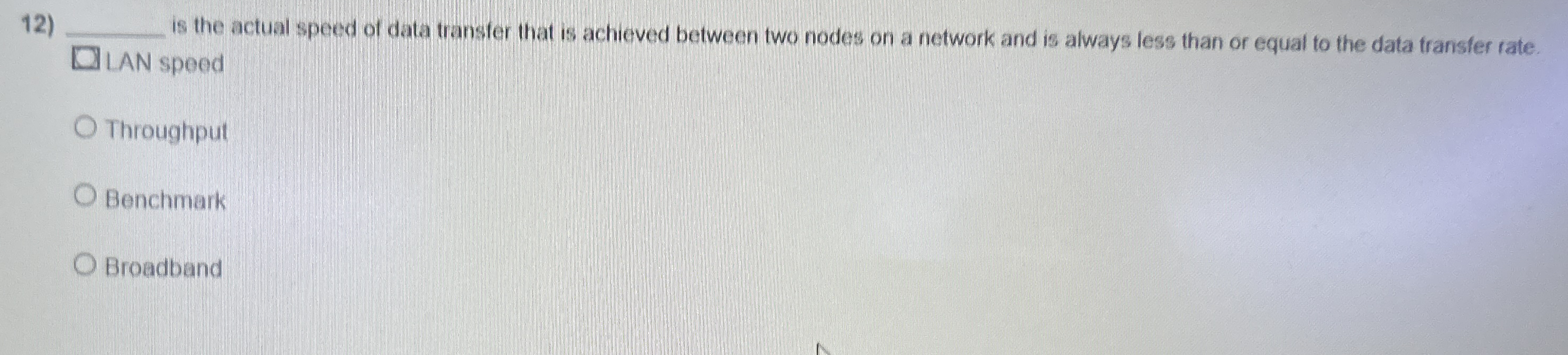 q , is the actual speed of data transter that is