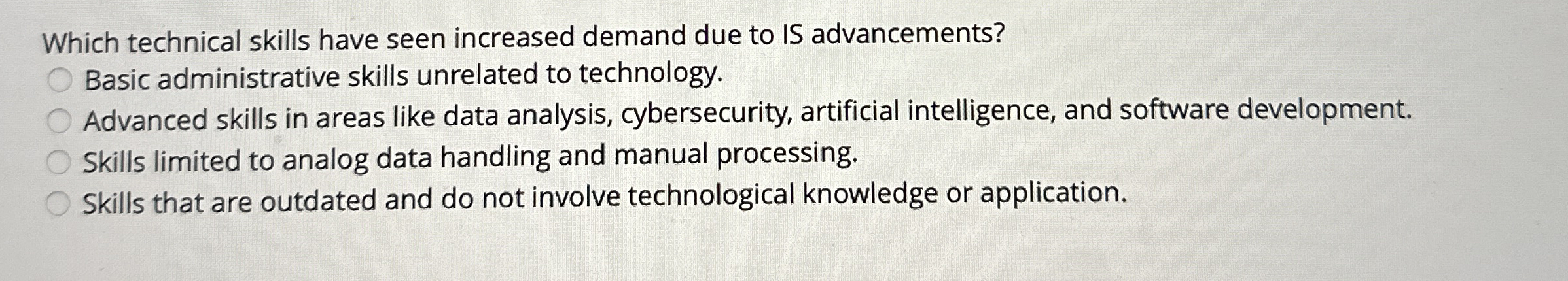 Which technical skills have seen increased demand