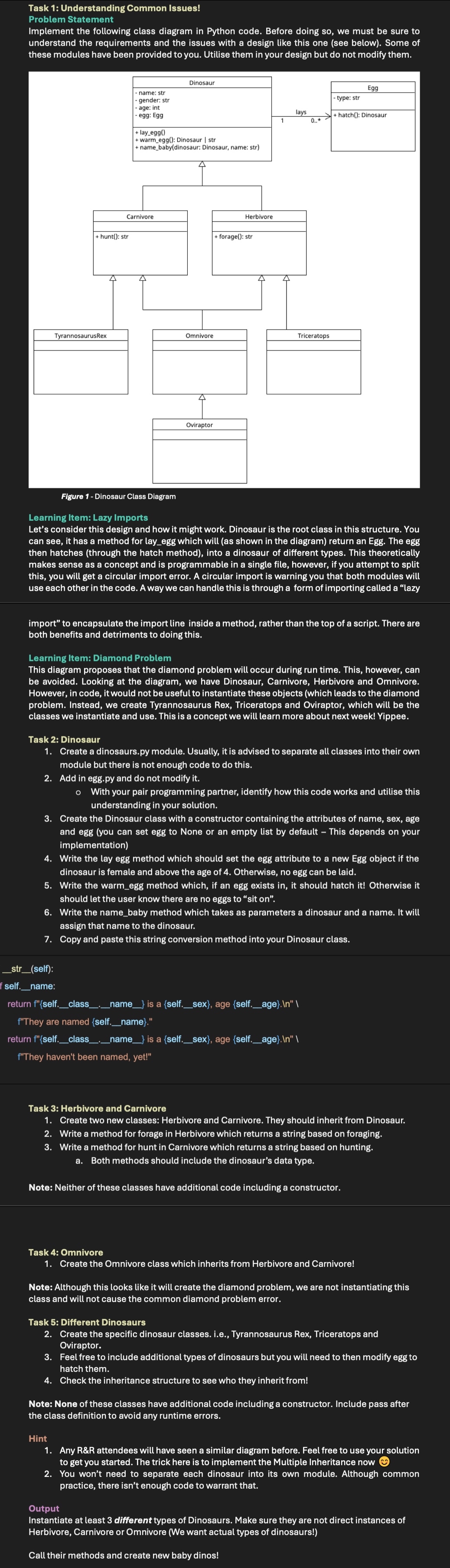 Task 1 : Understanding Common Issues! roblem