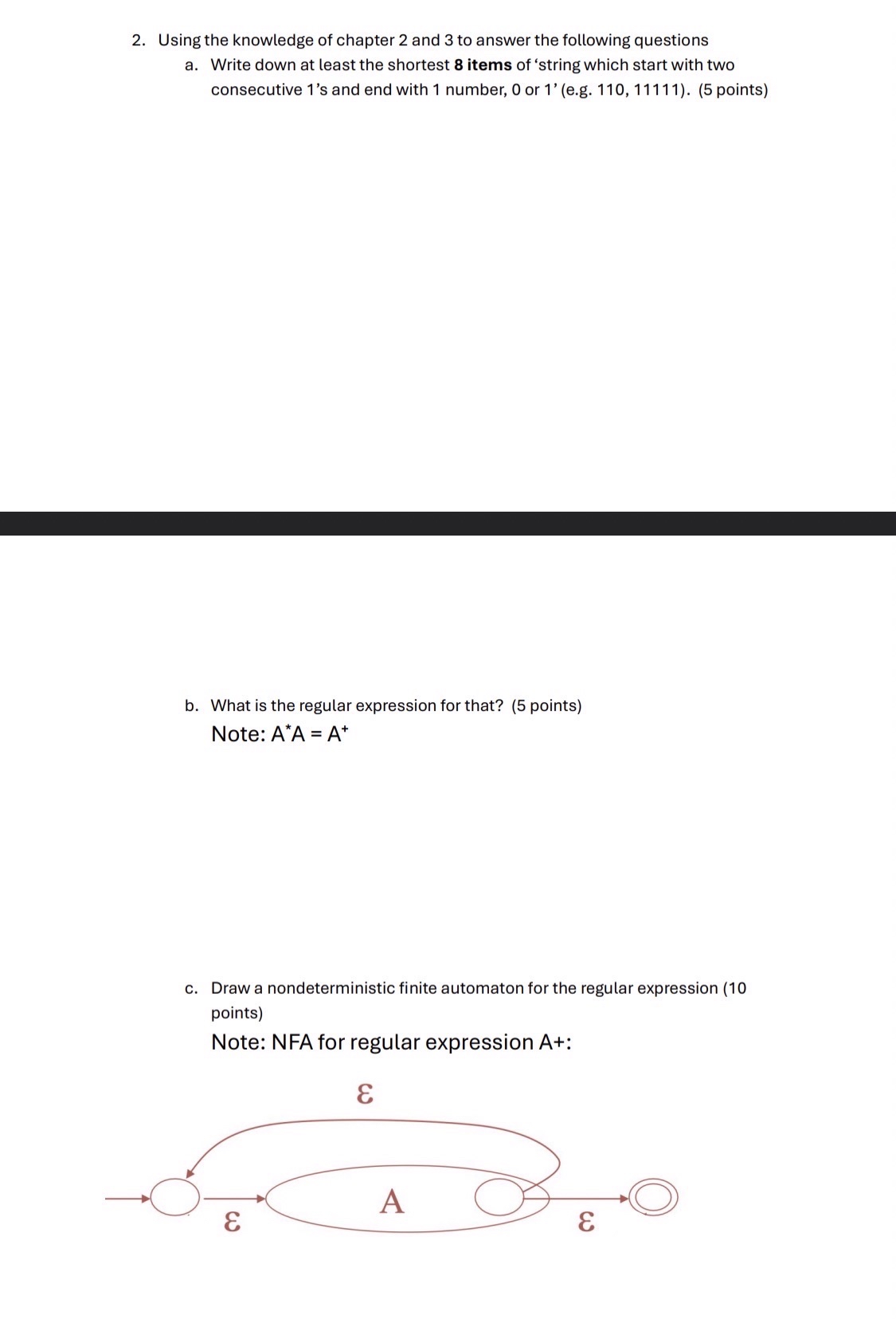 Please answer C and D using the diagram given