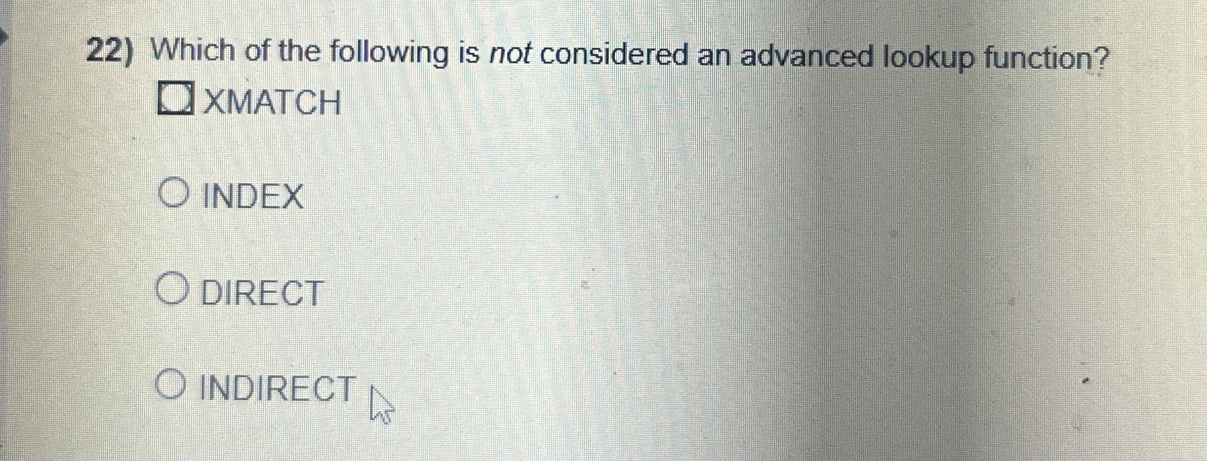 Which of the following is not considered an