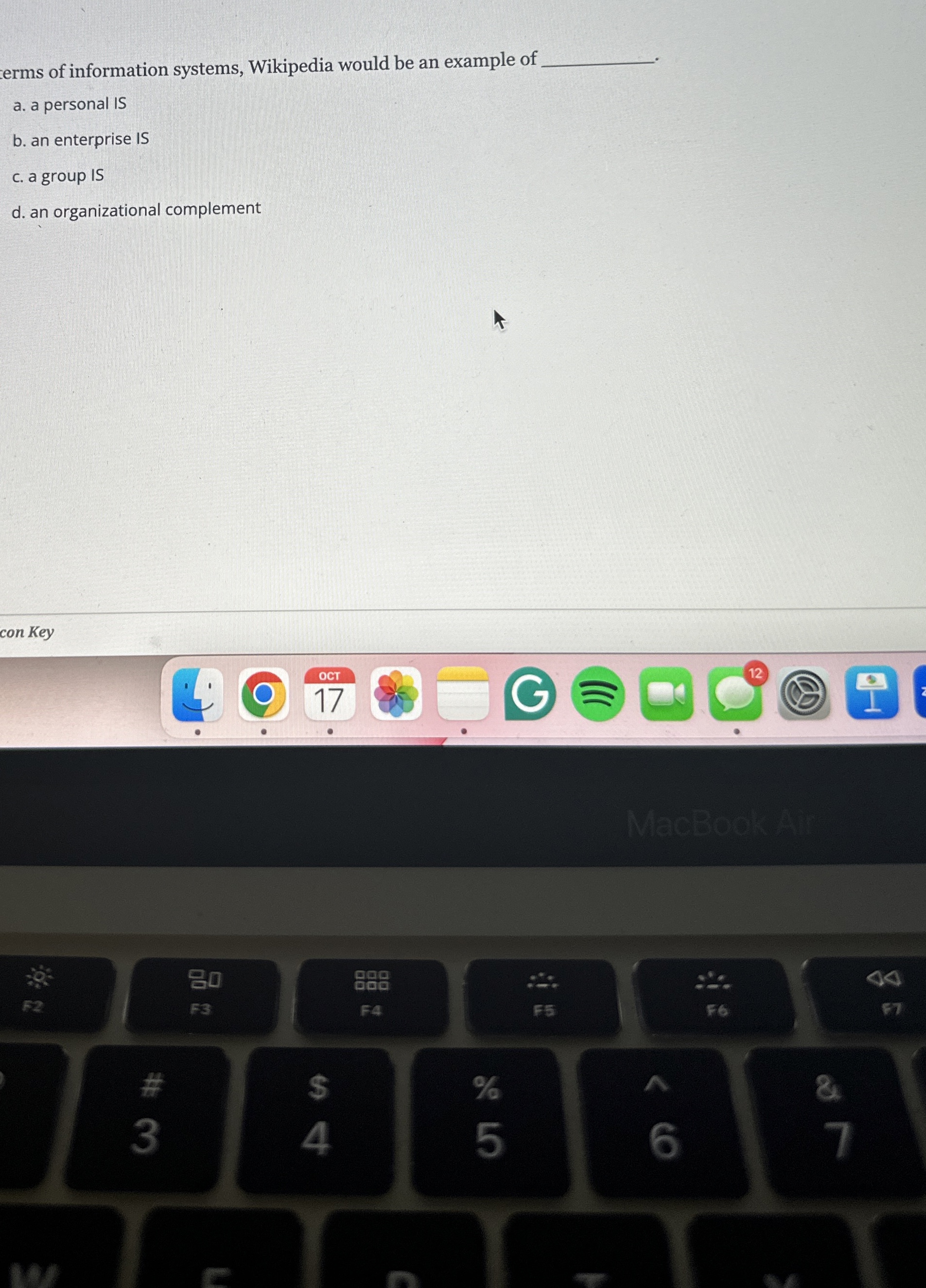 erms of information systems, Wikipedia would be