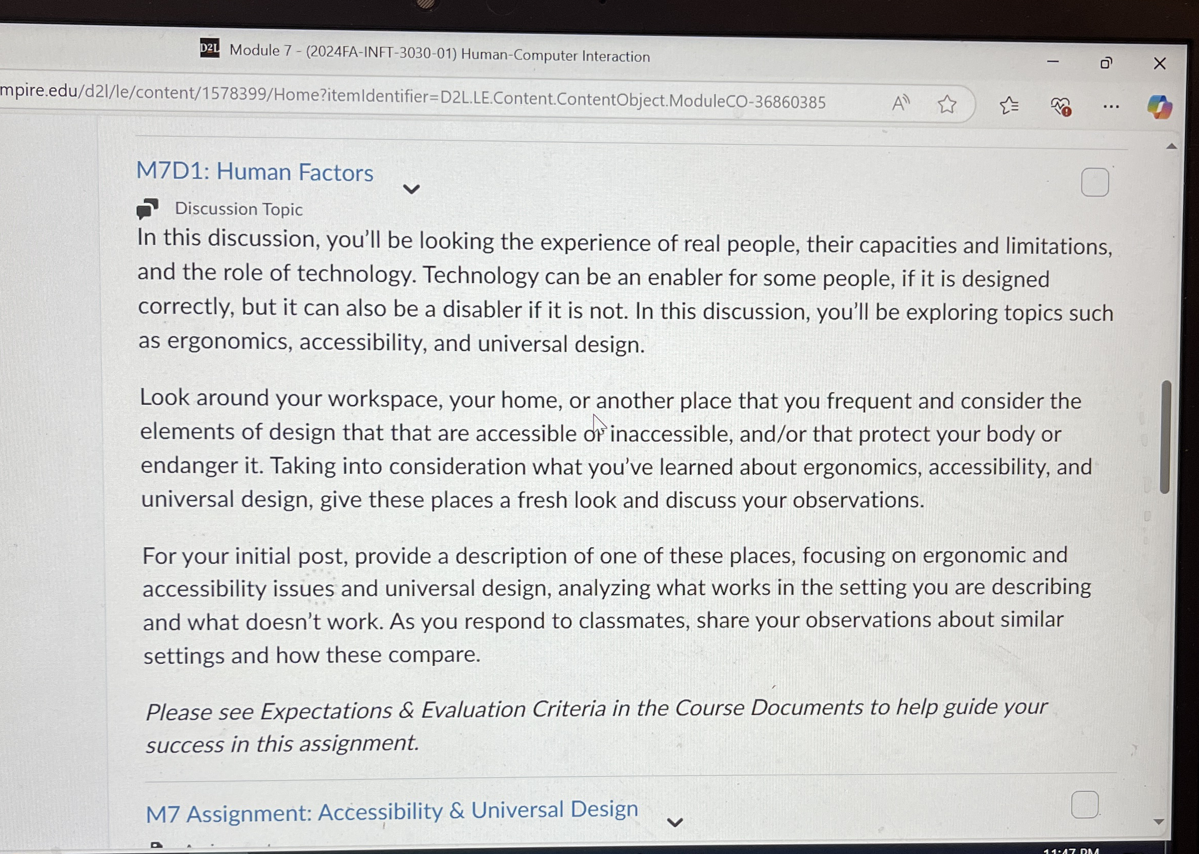 Module 7 - ( 2 0 2 4 FA - INFT - 3 0 3 0 - 0 1 )