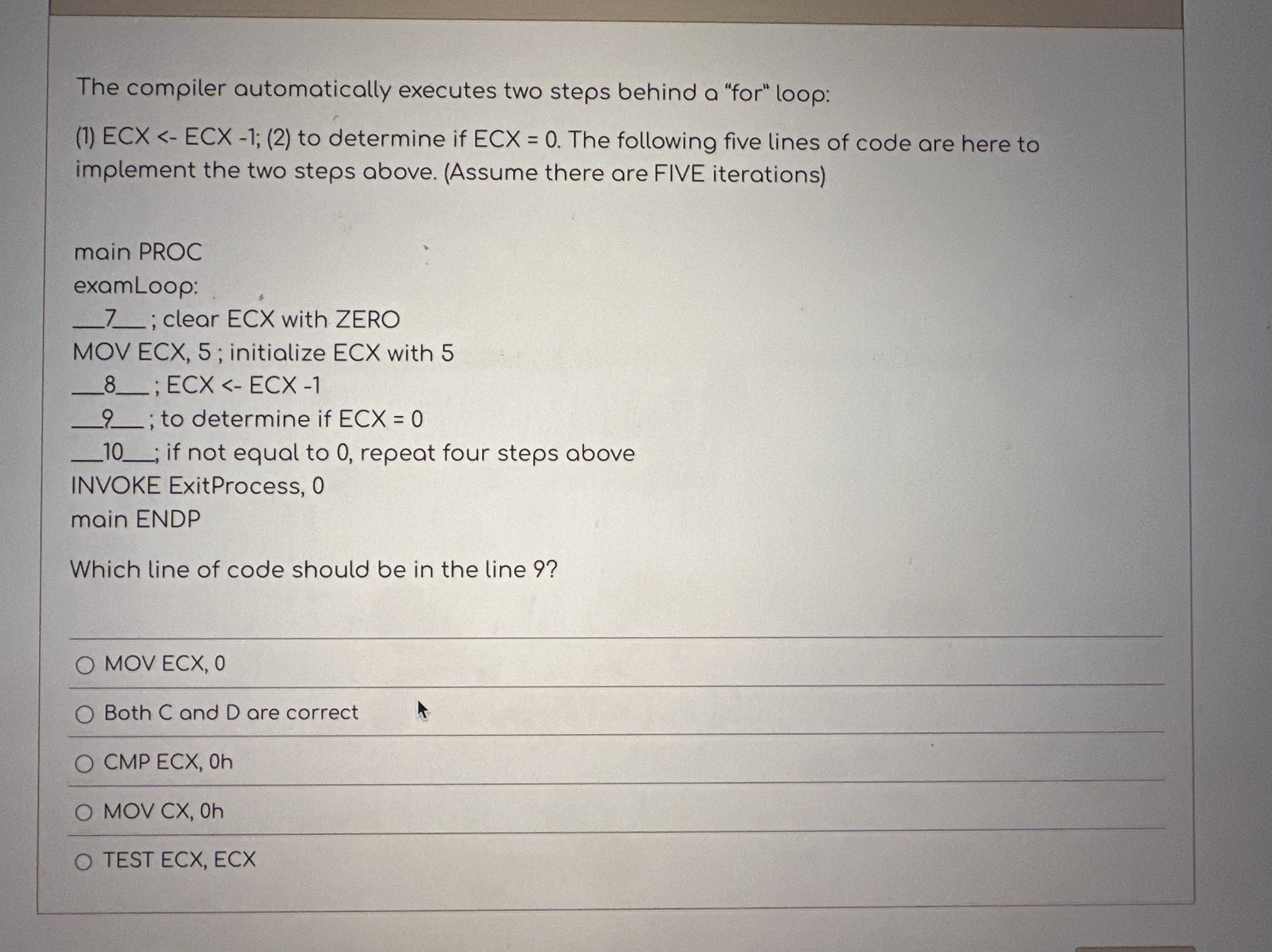 The compiler automatically executes two steps