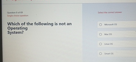 Which of the following is not an Microsoft OS
