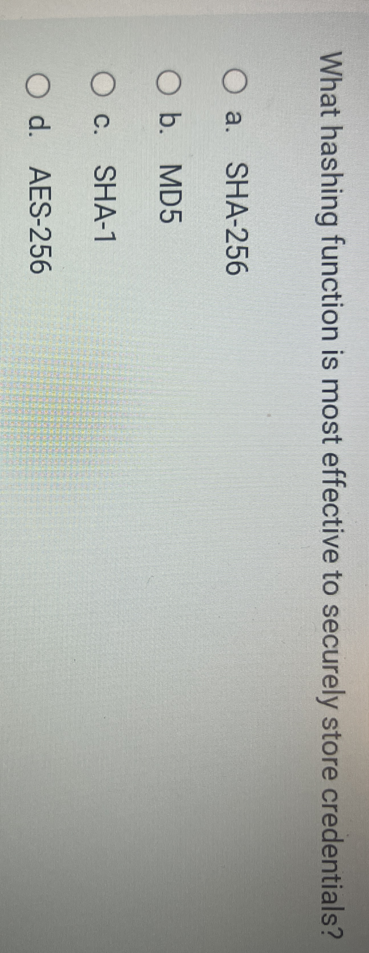 What hashing function is most effective to