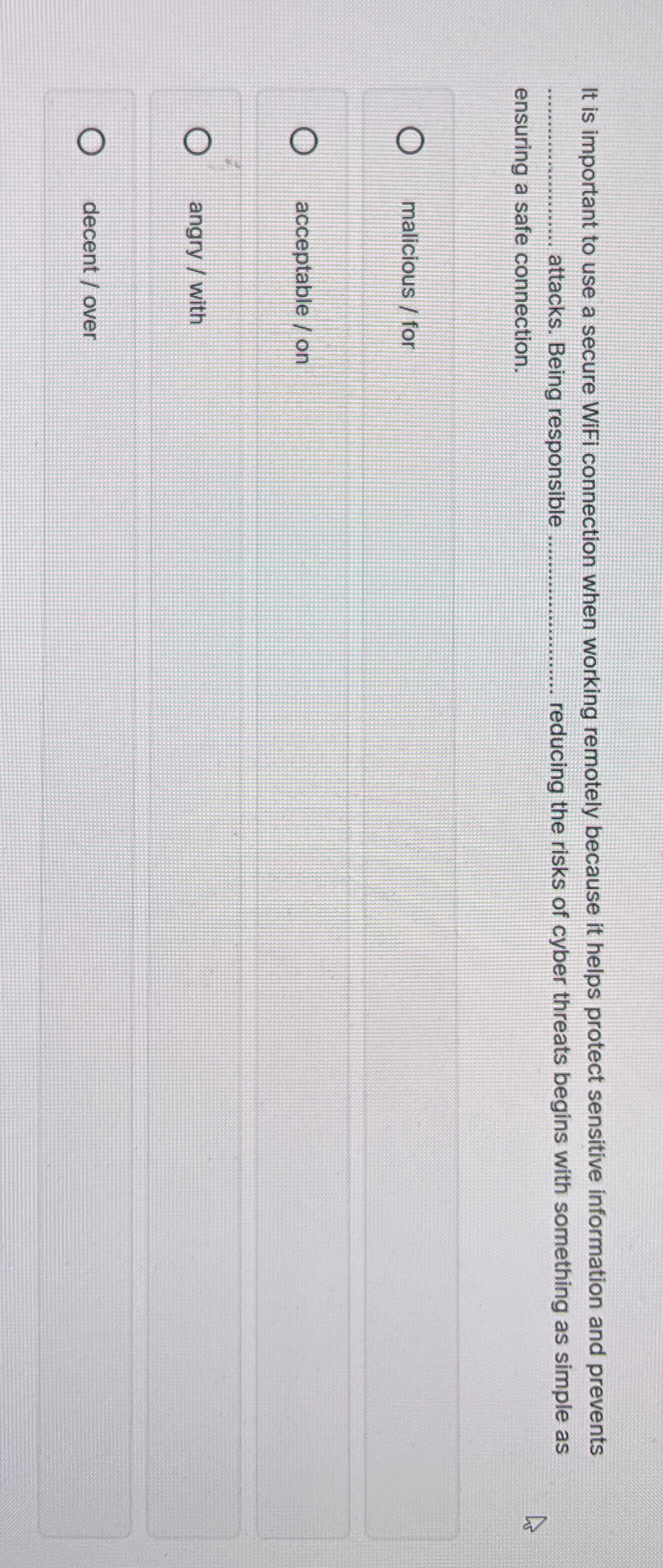 It is important to use a secure WiFi connection